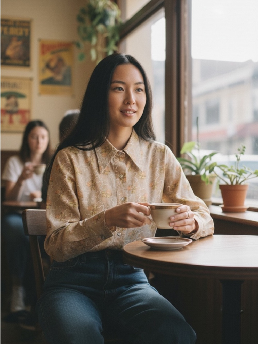 Vintage Women’s Paisley Button-Up Shirt